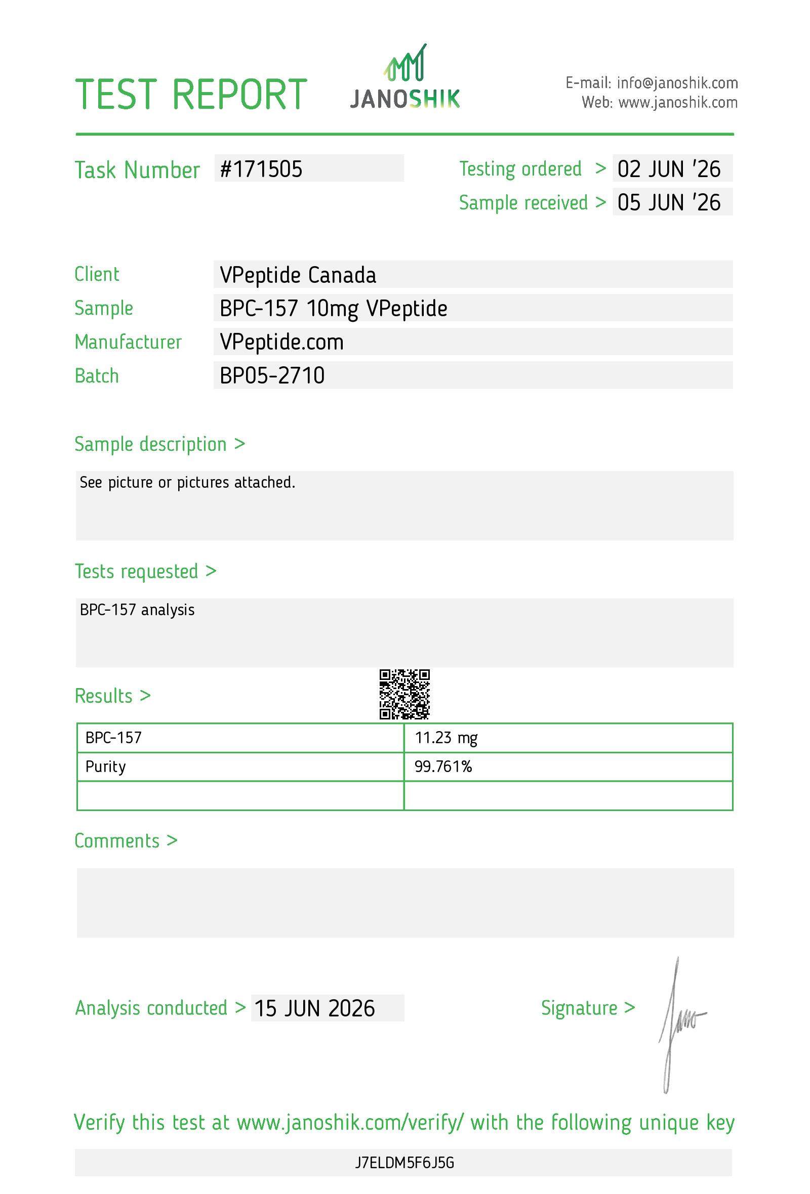 Test Report #171505
