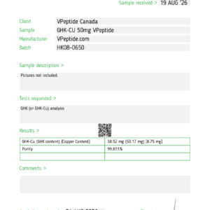 Test report page header with task #224186, order and receipt dates, and client/sample details of the test