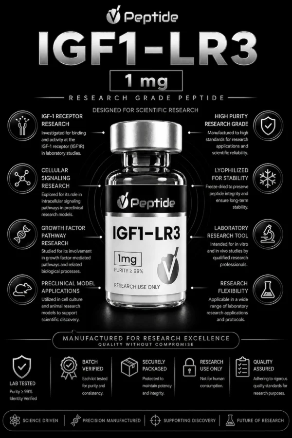 pure igf 1 lr3 IGF-1 LR3 — 1mg Vial | IGF-1R Agonist Peptide