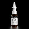 White dropper bottle with an orange-tinted bottom and a black 'Peptide' label, set against a black background (product shot).
