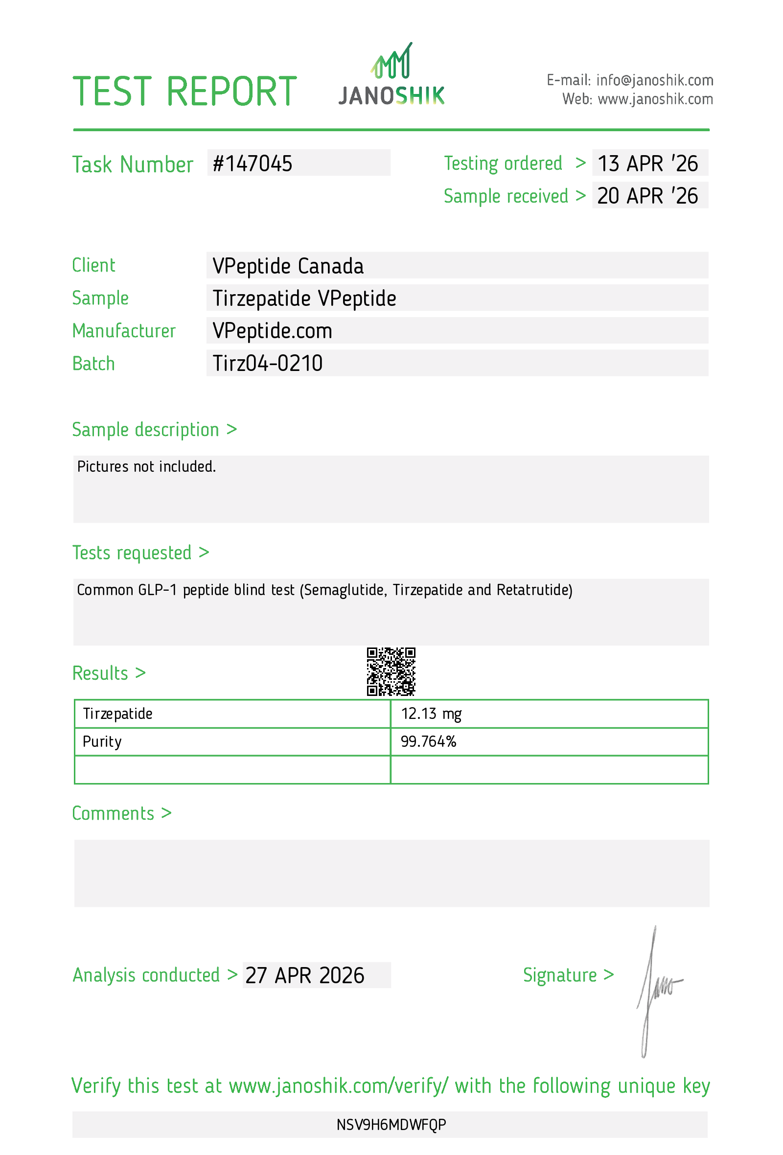 Test Report #147045