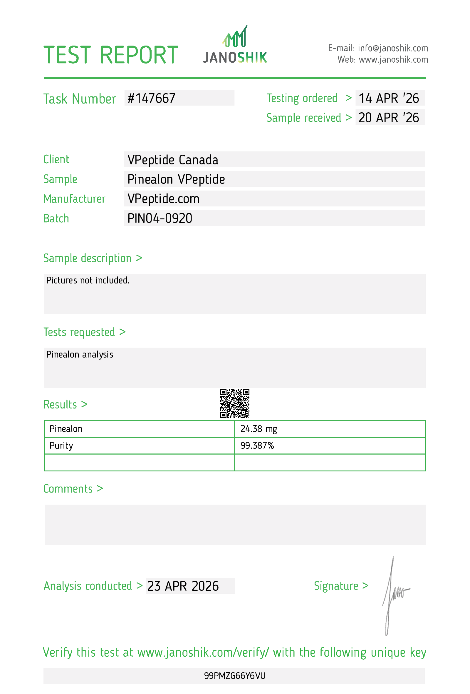 Test Report #147667