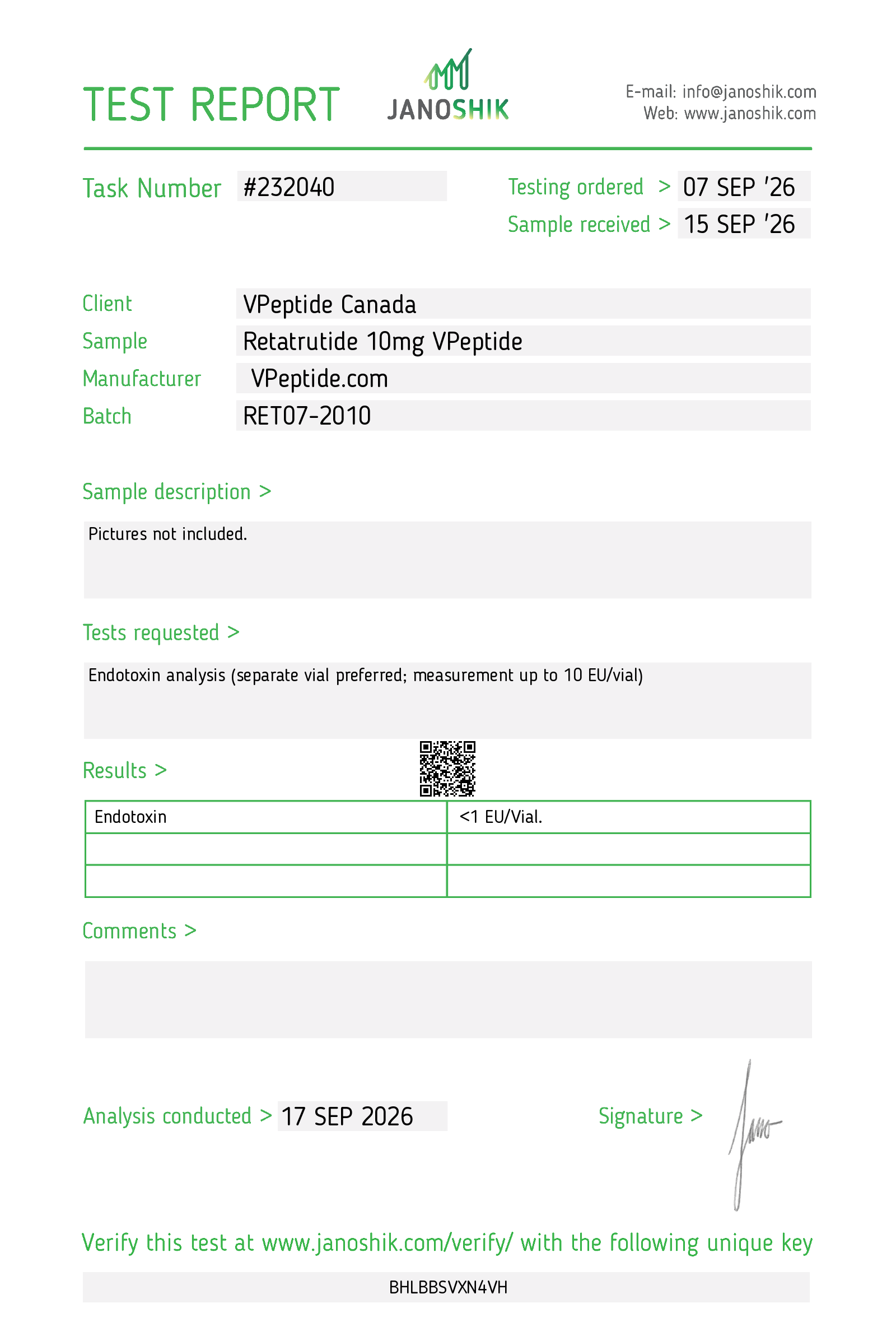 Test Report #232040