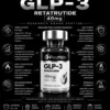 Retatrutide 40mg Infographic about GLP-3 Retatrutide peptide product with a central bottle and informational icons around it, highlighting research-grade quality.
