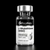 L Glutathione (GSH) 1500mg Close-up of a glass bottle with a silver cap, label shows L-Glutathione (GSH) 1500 mg, purity ≥99%, for research use only (Vptide).