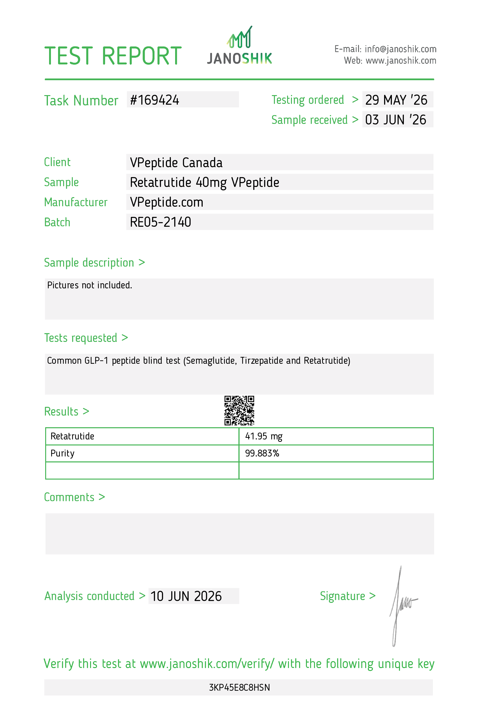Test Report #169424