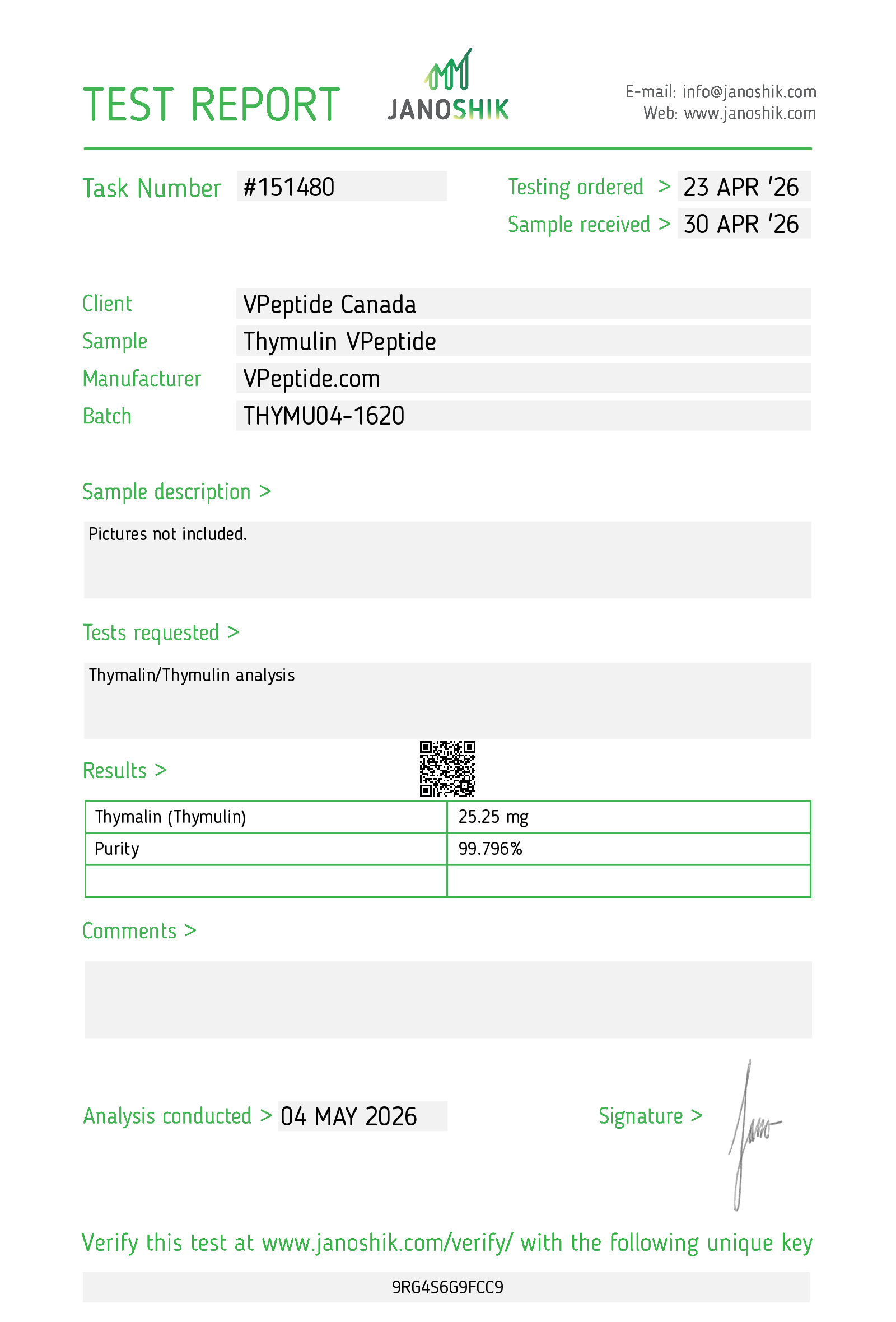 Test Report #151480