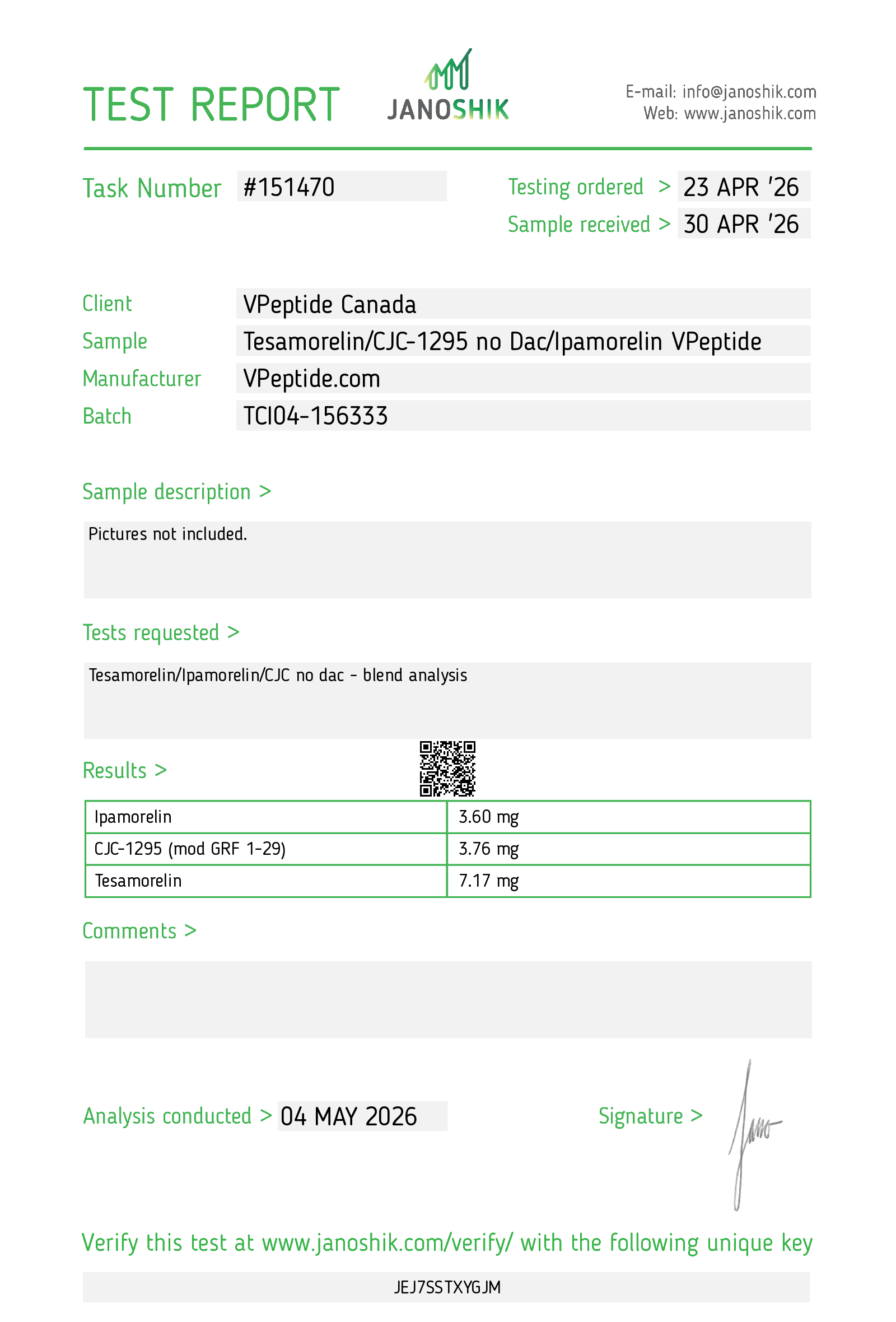Test Report #151470