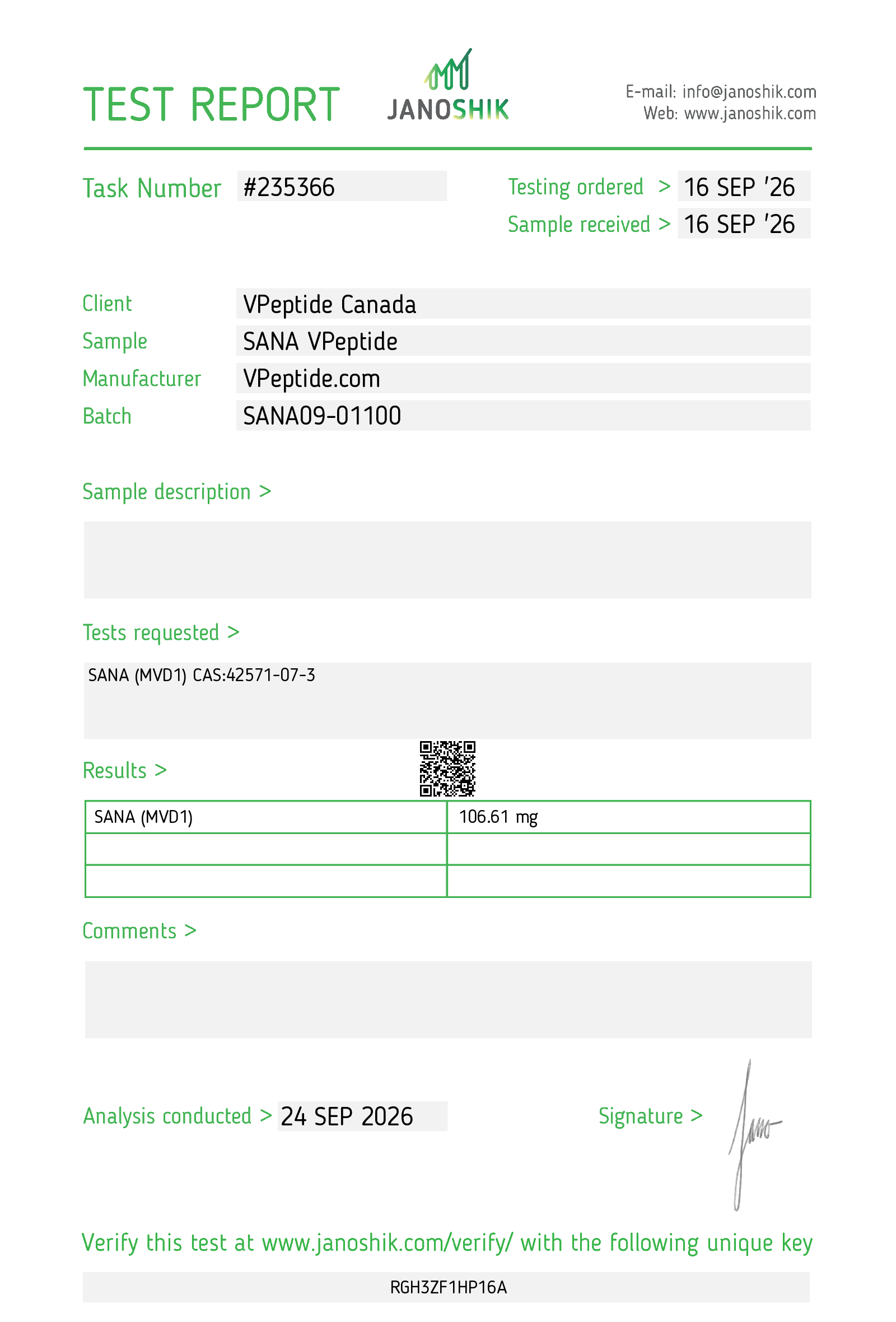 Test Report #235366